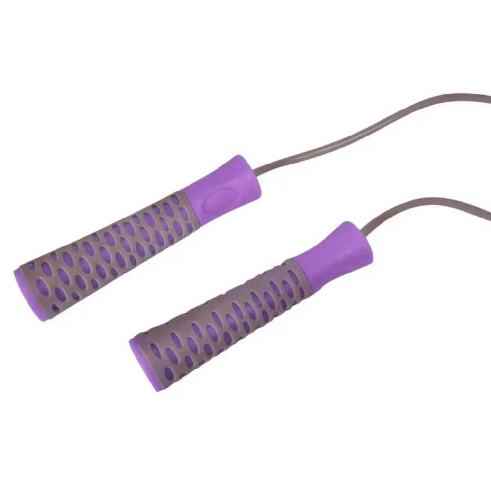 Скакалка PowerPlay 4206 Jump Rope PRO+ Сіро-фіолетова 2,75 м (PP_4206_Grey/Violet)