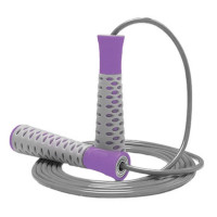 Скакалка PowerPlay 4206 Jump Rope PRO+ Сіро-фіолетова 2,75 м (PP_4206_Grey/Violet)