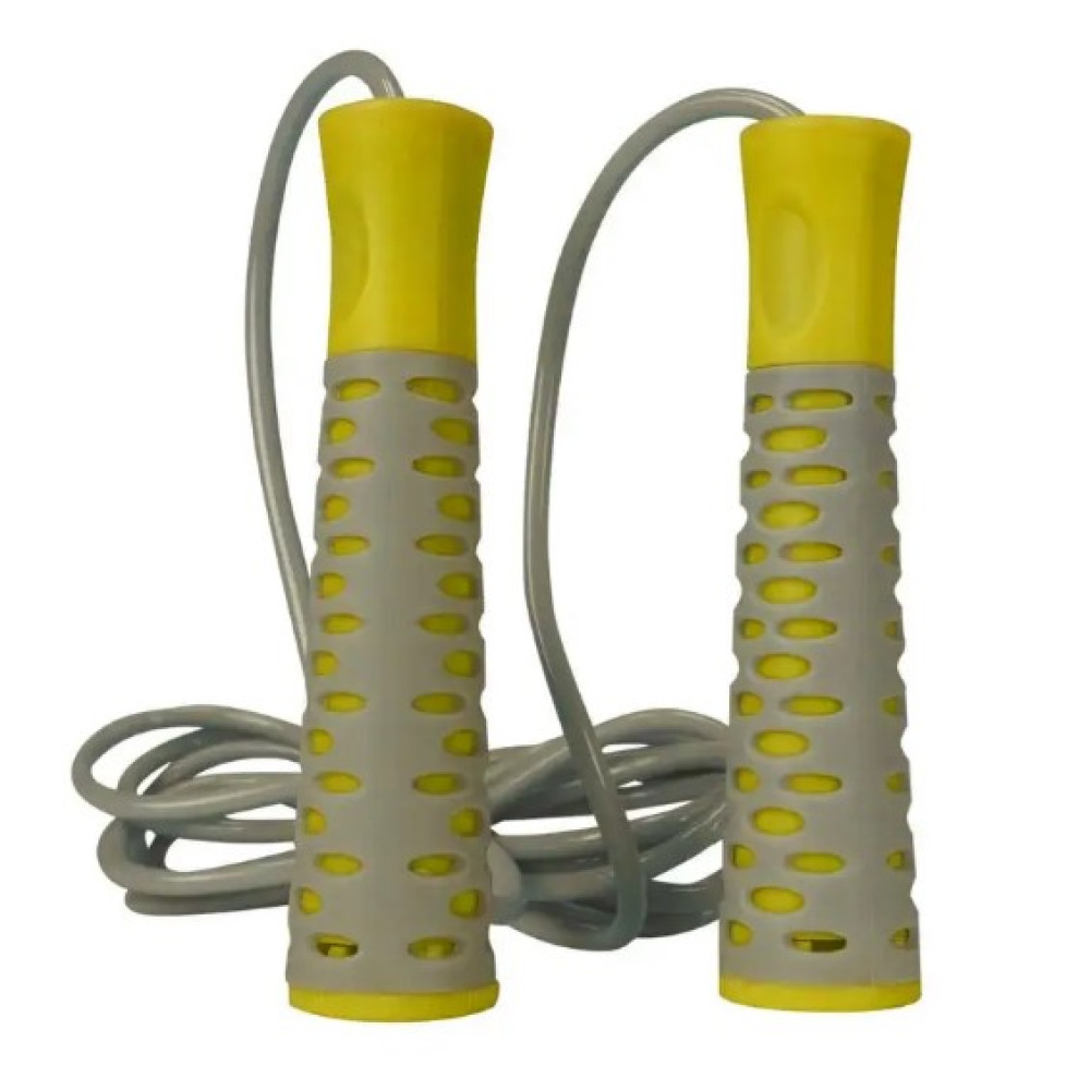 Скакалка PowerPlay 4206 Jump Rope PRO+ Сіро-жовта 2,75 м (PP_4206_Grey/Yellow)