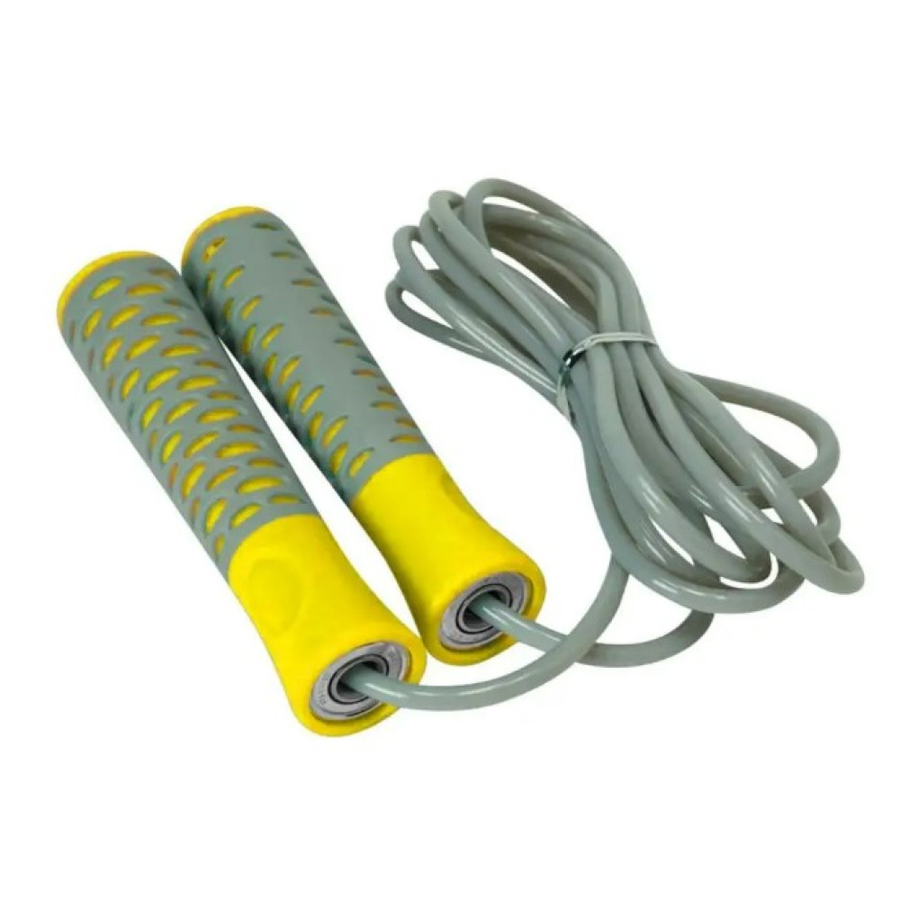 Скакалка PowerPlay 4206 Jump Rope PRO+ Сіро-жовта 2,75 м (PP_4206_Grey/Yellow)