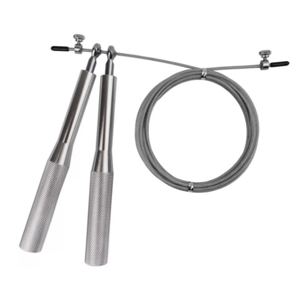 Скакалка швидкісна на підшипниках алюмінієва PowerPlay 4207 Elite Jump Rope Срібна 3 м (PP_4207_Silver)