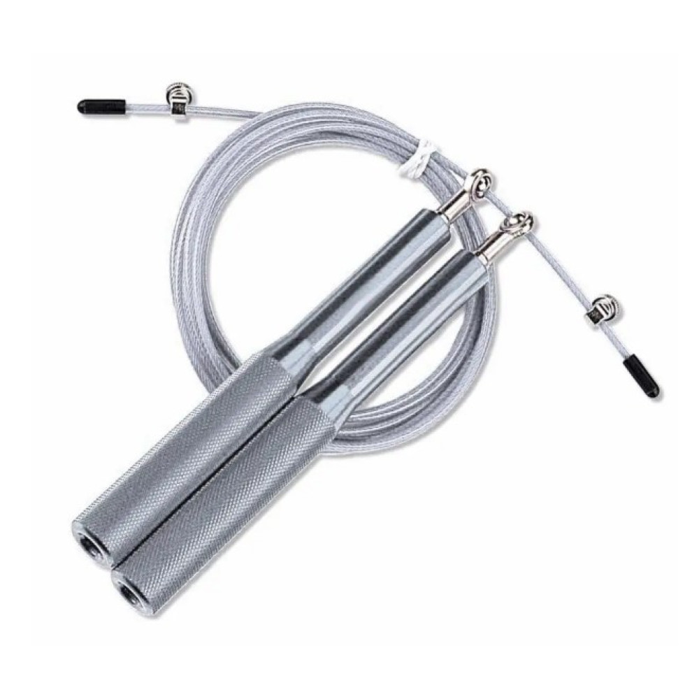 Скакалка швидкісна на підшипниках алюмінієва PowerPlay 4207 Elite Jump Rope Срібна 3 м (PP_4207_Silver)