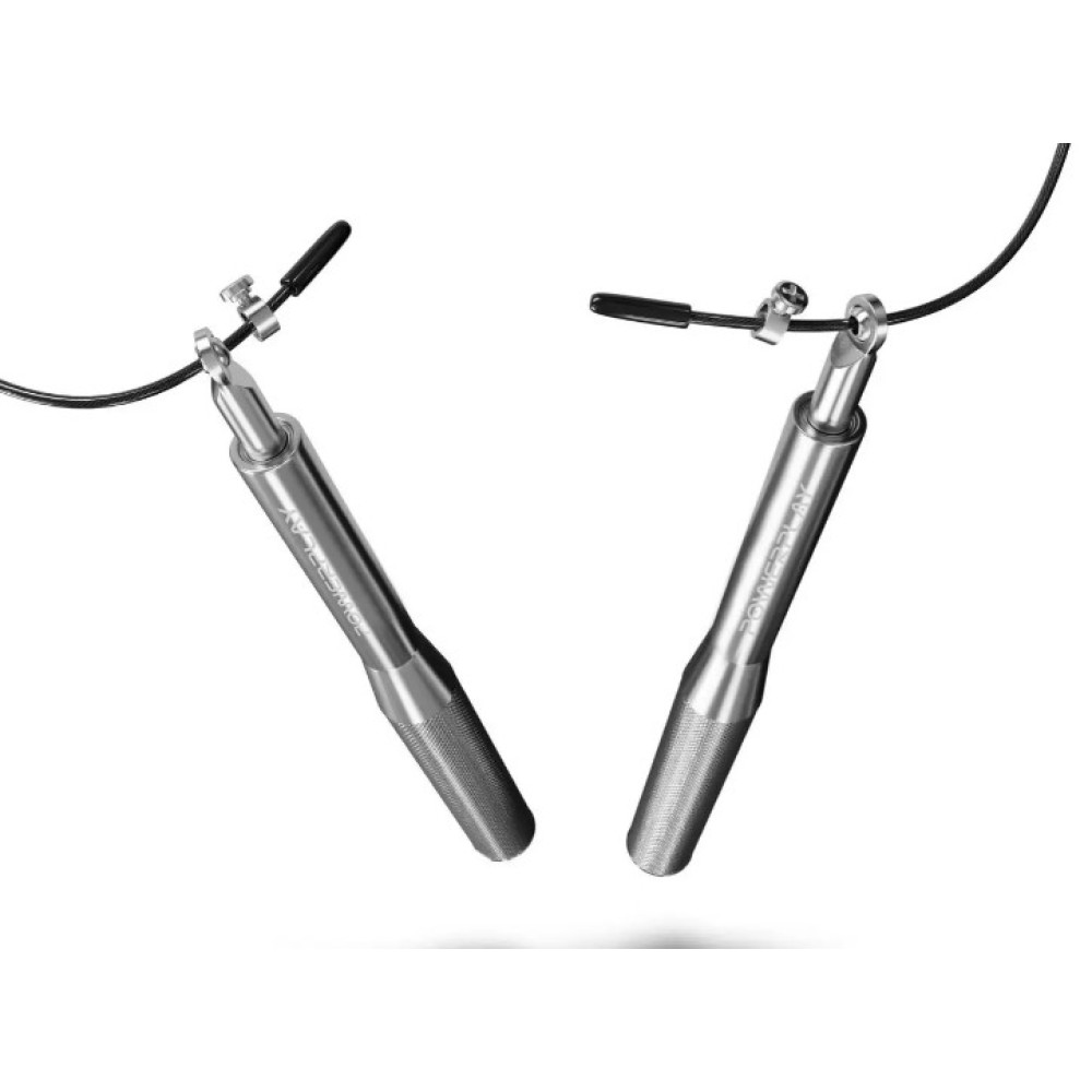 Скакалка швидкісна на підшипниках алюмінієва PowerPlay 4207 Elite Jump Rope Срібна 3 м (PP_4207_Silver)