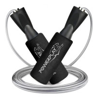 Скакалка швидкісна з підшипниками PowerPlay 4209 Sport Jump Rope Чорна 3 м (PP_4209_Black)