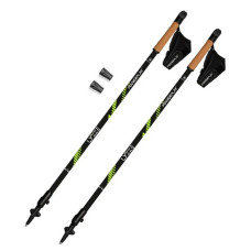 Палки для скандинавской ходьбы PowerPlay 9104 Lykke 80-135 см Black/Green (пара) (PP_9104_LYKKE)