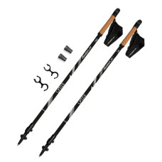 Палки для скандинавской ходьбы PowerPlay 9104 Lykke Black/White 80-135 см (пара) (PP_9104_LYKKE_Bl/White)