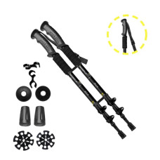 Трекинговые палки PowerPlay 9106 Fika Black/Yellow 60-135 см (пара) (PP_9106_FIKA_Bl/Yellow)