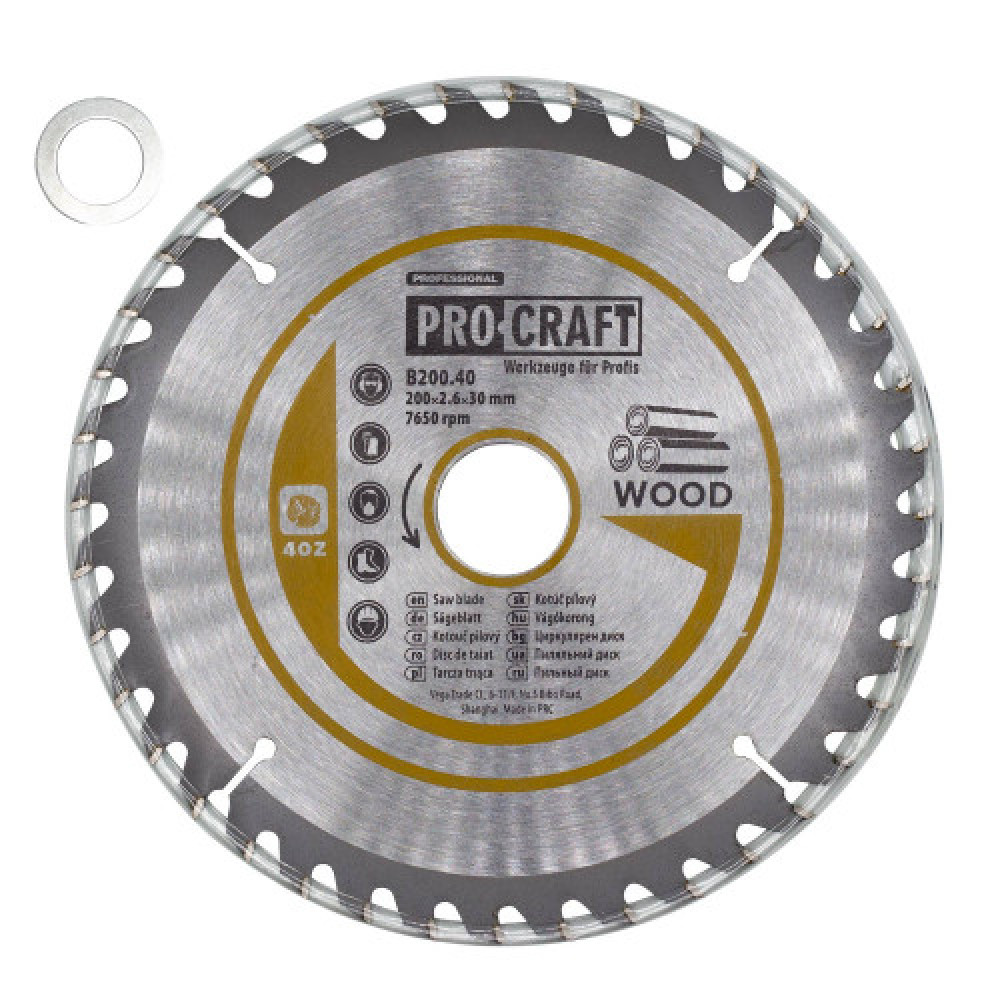 Пиляльний диск по дереву ProCraft B200.40 020040