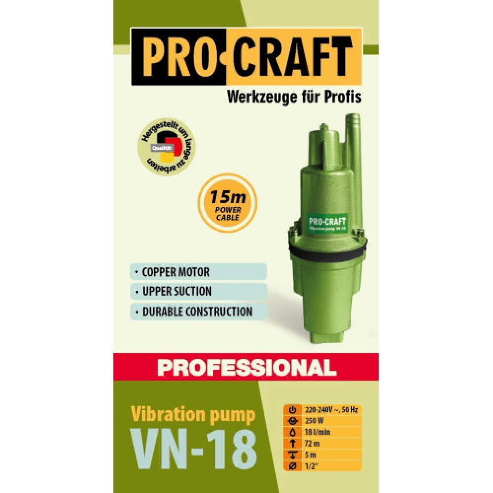 Вібраційний насос ProCraft VN-18 000180