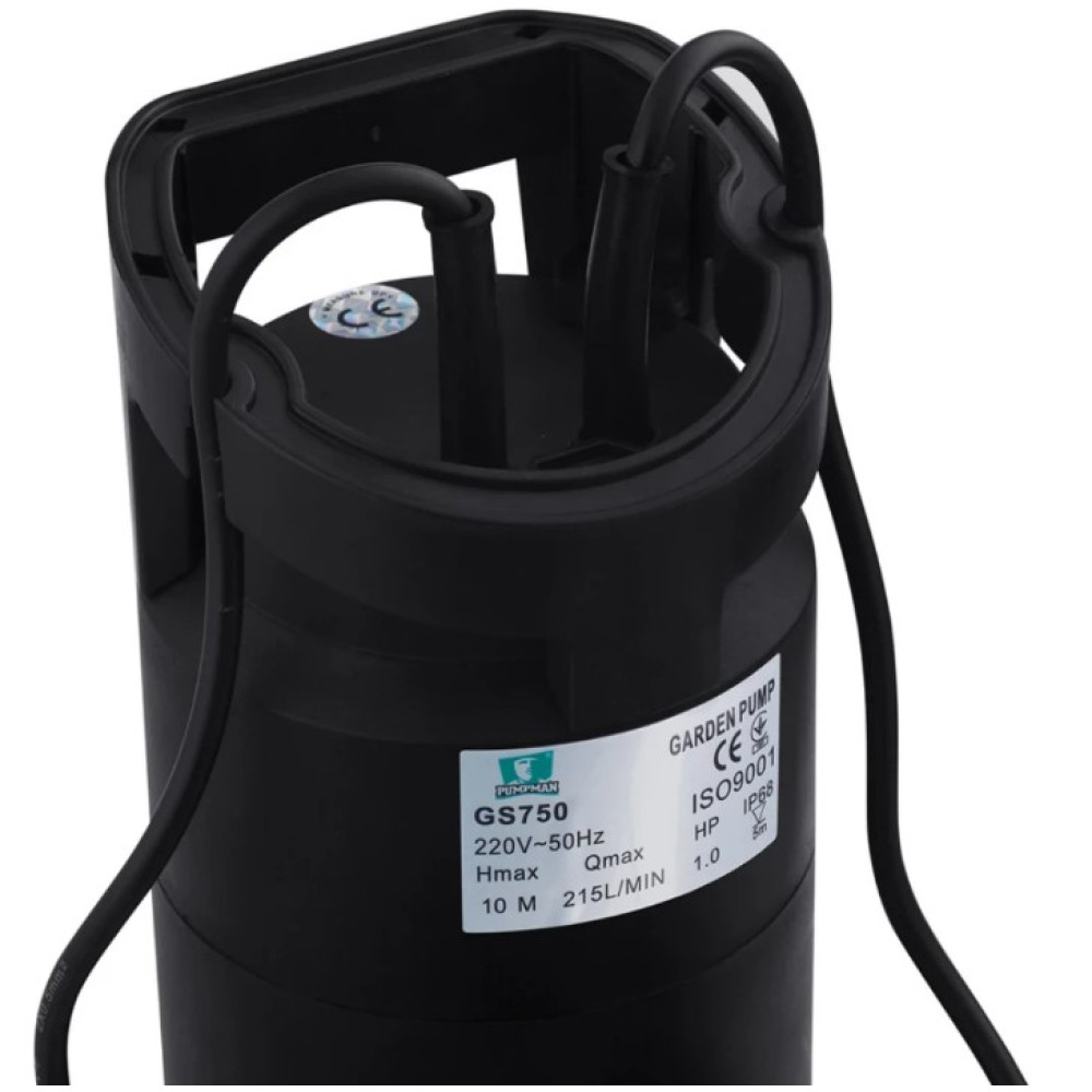 Насос дренажный Pumpman GS750 Нmax 10 м Qmax 12,9 куб.м 750 Вт (CV029787)