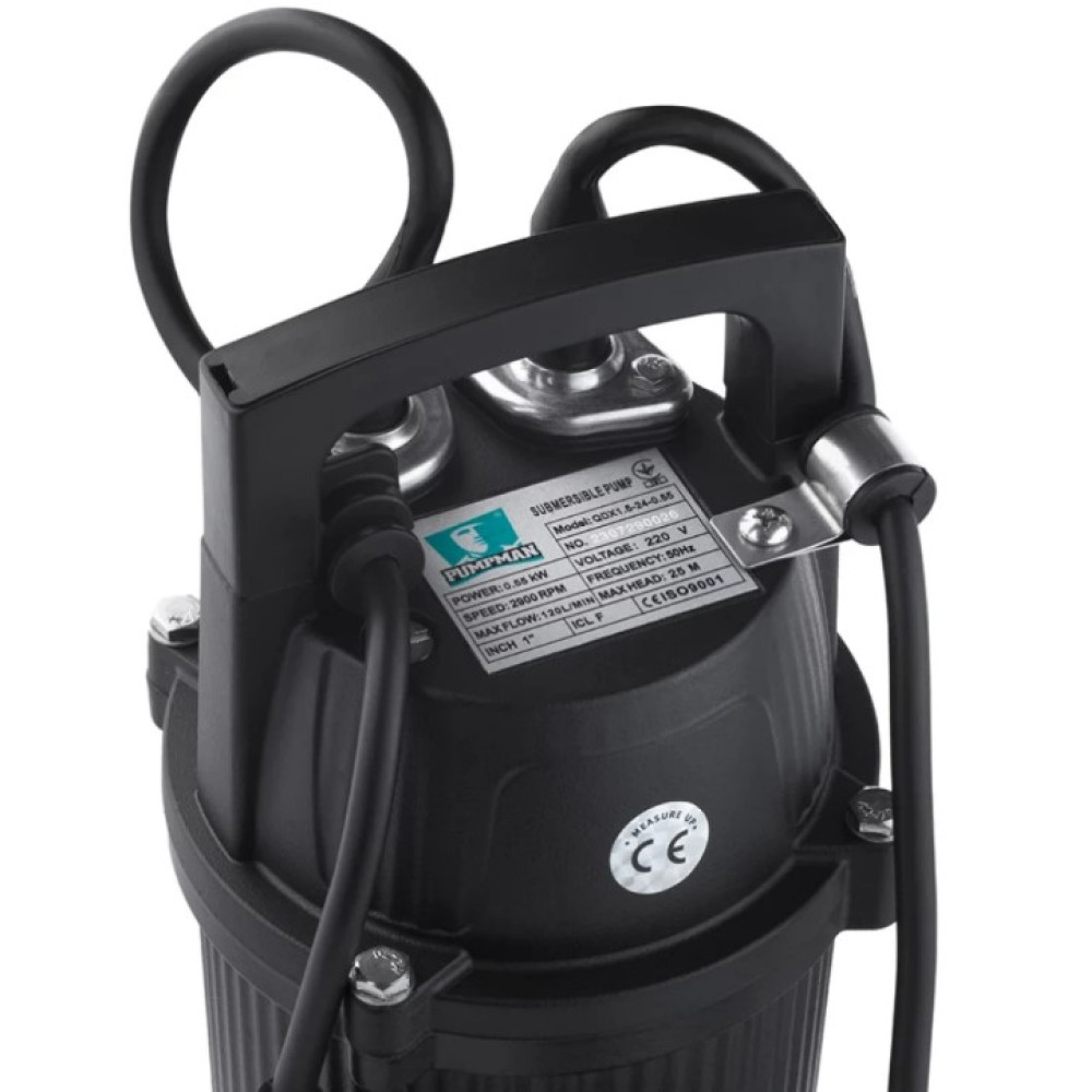 Насос дренажный Pumpman QDX1,5-24-0,55 кВт Hmax 25 м Qmax 7,2 куб.м 550 Вт (CV032260)