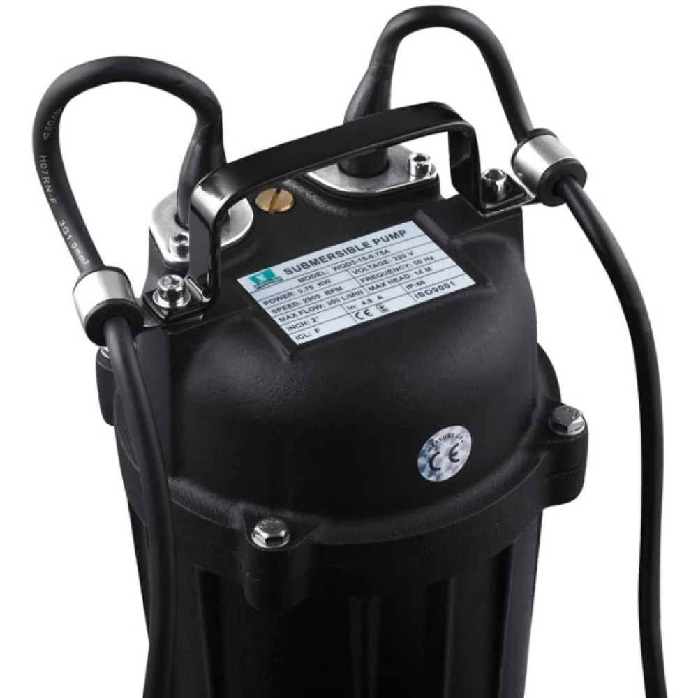 Дренажно-фекальний насос Pumpman WQD5-15-0.75A Нmax 14 м Qmax 18 куб.м 750 Вт (чавун) (CV011982)