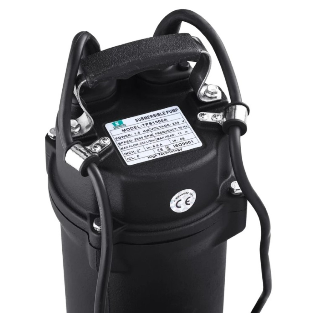 Дренажно-фекальний насос Pumpman TPS1500A Нmax 15 м Qmax 20 куб.м 1500 Вт з ріжучим механізмом (чавун) (CV015540)