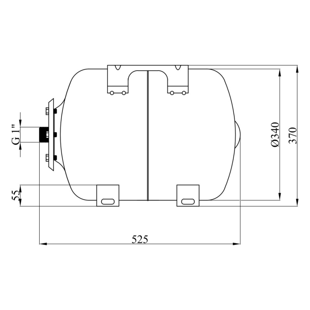 Гідроакумулятор Pumpman НТ горизонтальний 50 л (CV028988)
