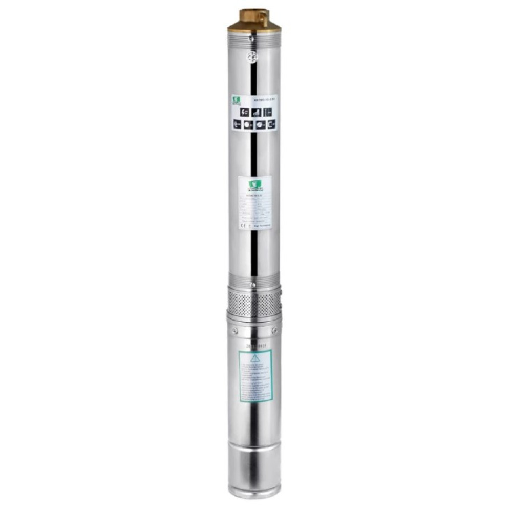 Насос глубинный центробежный многоступенчатый Pumpman 4STM3-10-0,55 кВт Hmax 72 м Qmax 4,8 куб.м 550 Вт (CV032269)