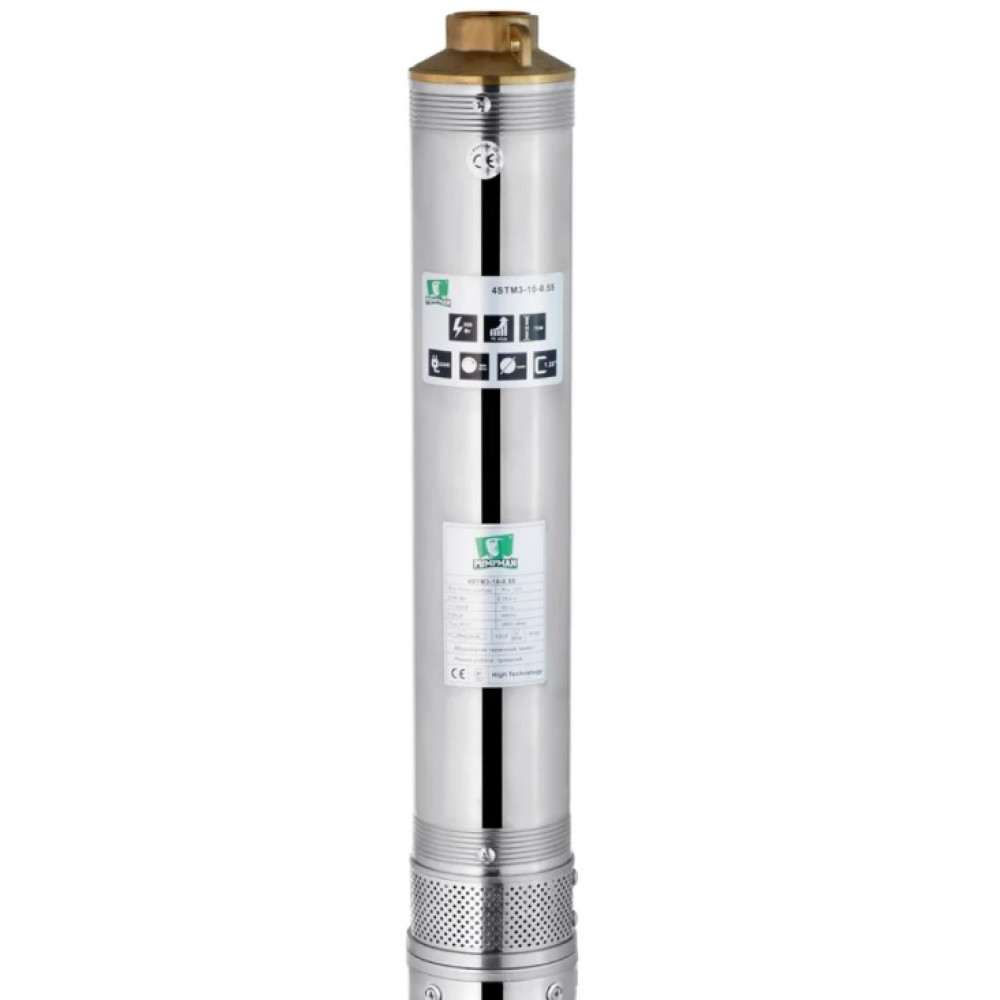 Насос глубинный центробежный многоступенчатый Pumpman 4STM3-10-0,55 кВт Hmax 72 м Qmax 4,8 куб.м 550 Вт (CV032269)