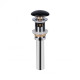 Донний клапан для раковини Qtap PU03O 70х70х227.5 Matt black з переливом