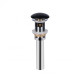 Донний клапан для раковини Qtap PU03O 70х70х227.5 Matt black з переливом
