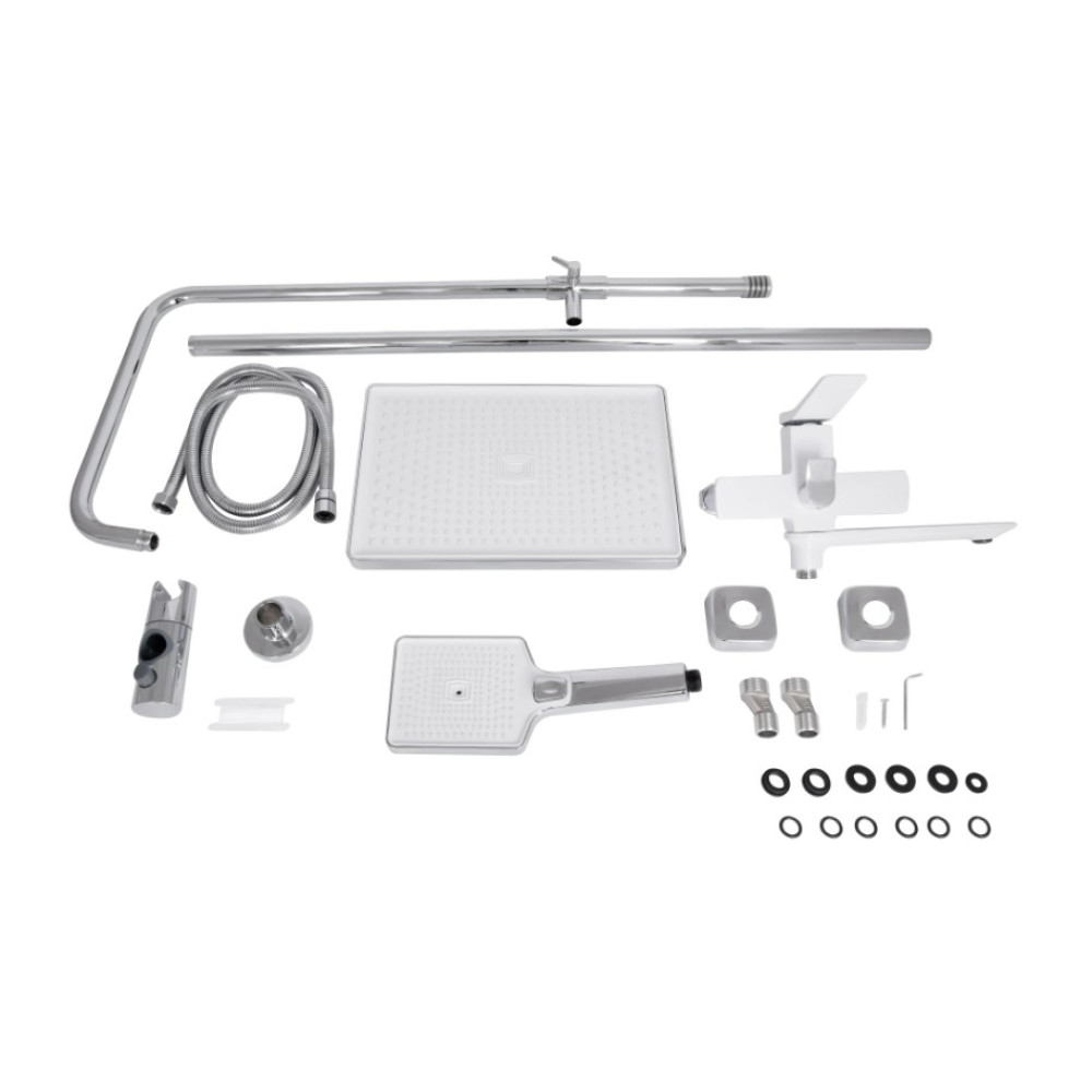 Душевая система универсальная Qtap Presto Chrome/White QTPRE111CRW45580