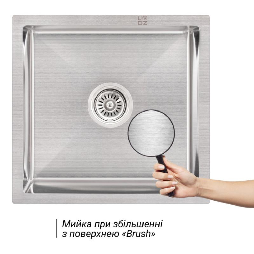 Кухонна мийка Lidz H4745 Brush 3.0 / 1.0 мм (LIDZH4745BRU3010)