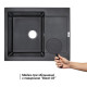 Кухонна мийка Lidz 625x500 / 200 BLA-03 (LIDZBLA03625500200)