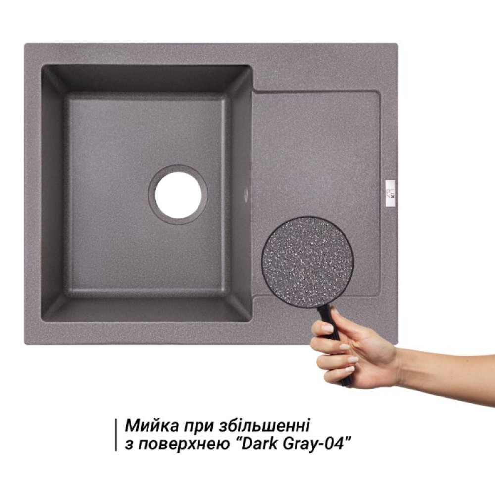 Кухонна мийка Lidz 625x500 / 200 GRE-04 (LIDZGRE04625500200)