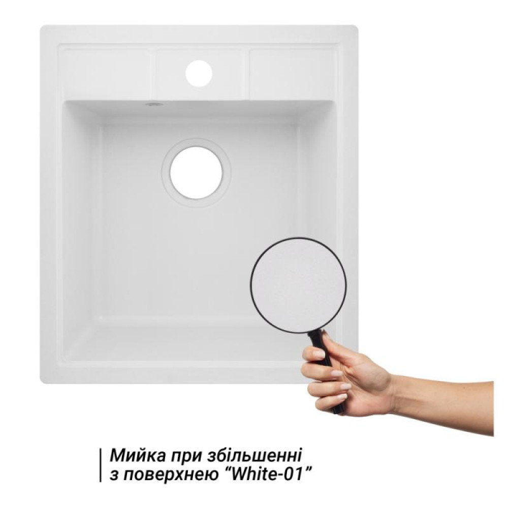 Кухонна мийка Lidz 460х515 / 200 WHI-01 (LIDZWHI01460515200)