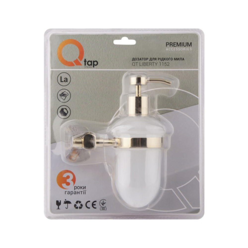 Дозатор для рідкого мила Q-TAP Liberty ORO 1152