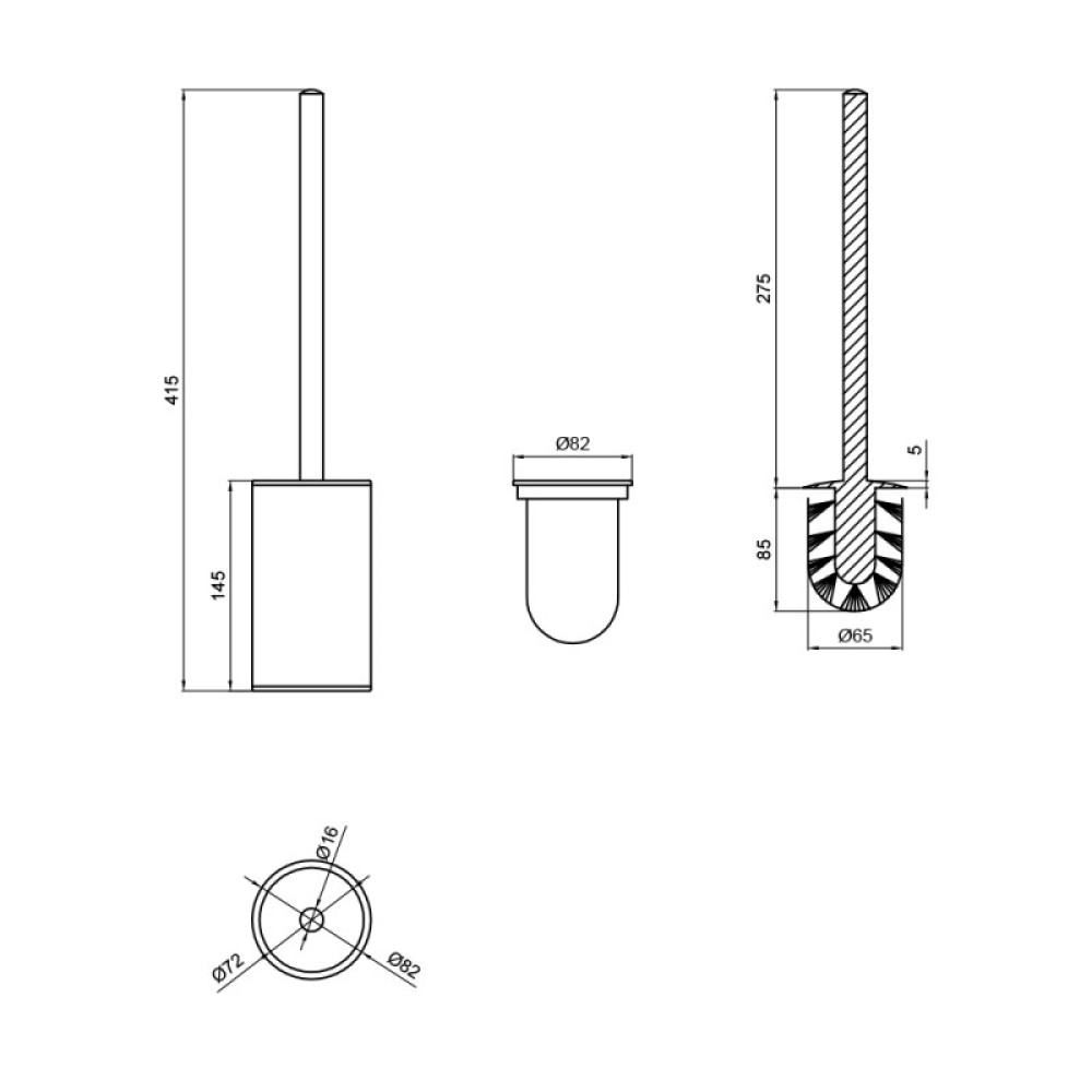 Ершик для унитаза Qtap Liberty BLM 1157-1