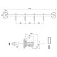 Держатель полотенец 4 крючка Qtap Liberty BLM 1154-4