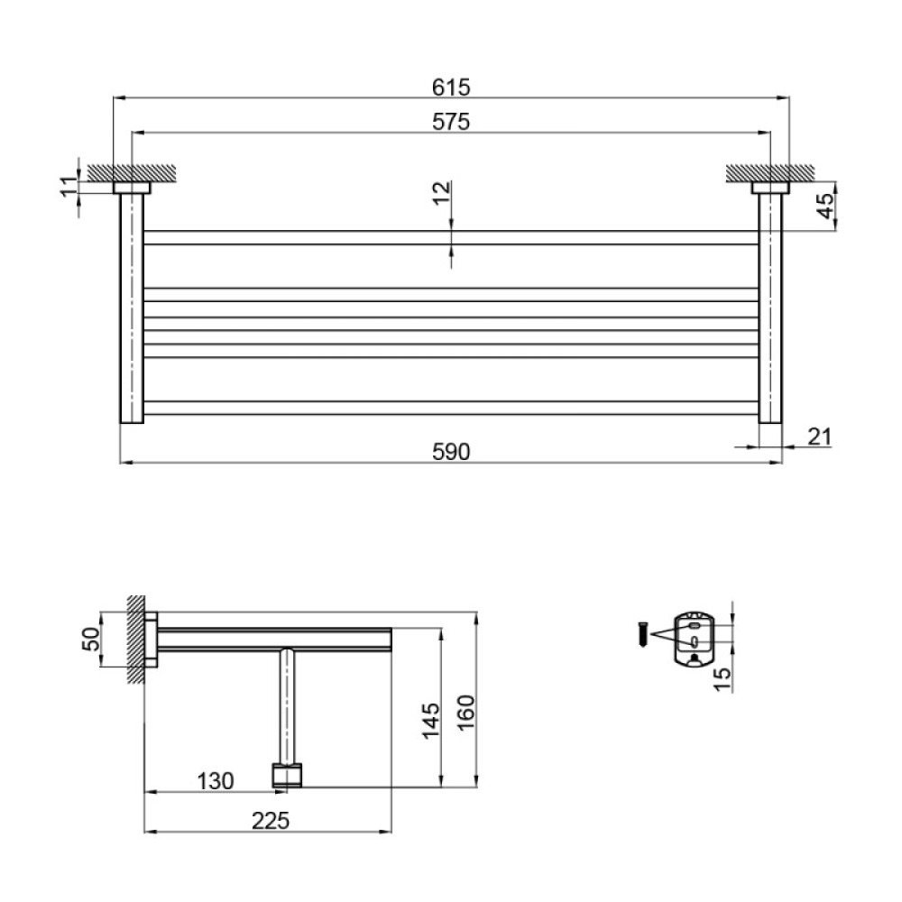 Поличка для рушників Qtap Liberty BLM 1122