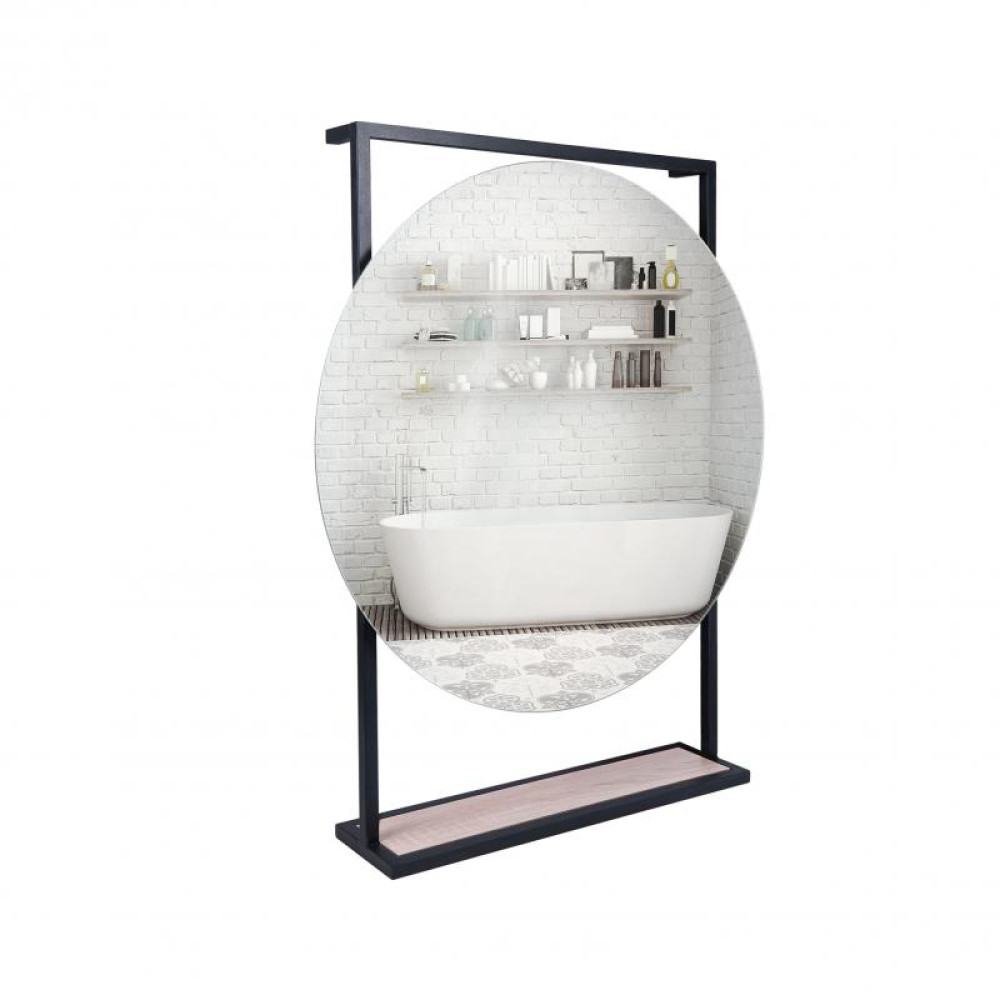 Дзеркало Qtap Taurus Black/Whitish oak з LED-підсвічуванням QT2478ZP700BWO