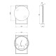 Дзеркало Qtap Taurus Black/Whitish oak з LED-підсвічуванням QT2478ZP700BWO