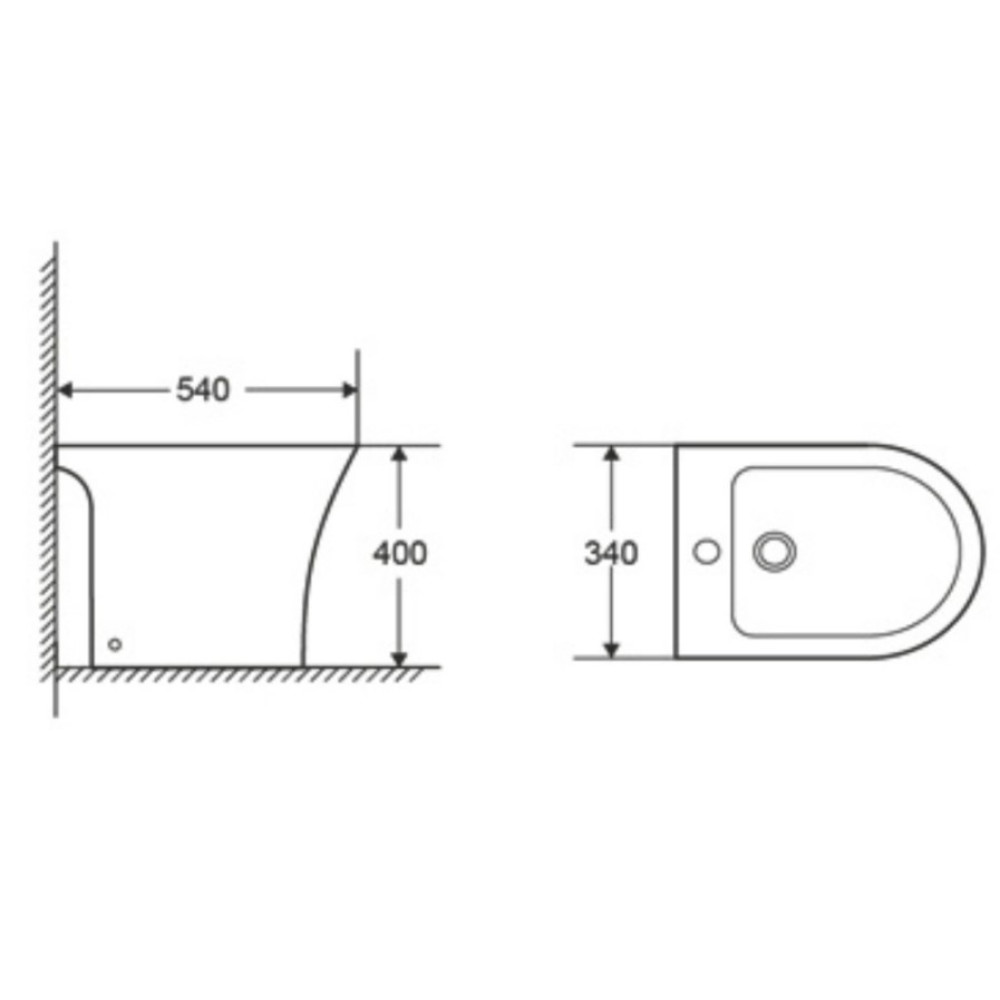 Биде напольное Qtap Presto White QTPRE29W43056