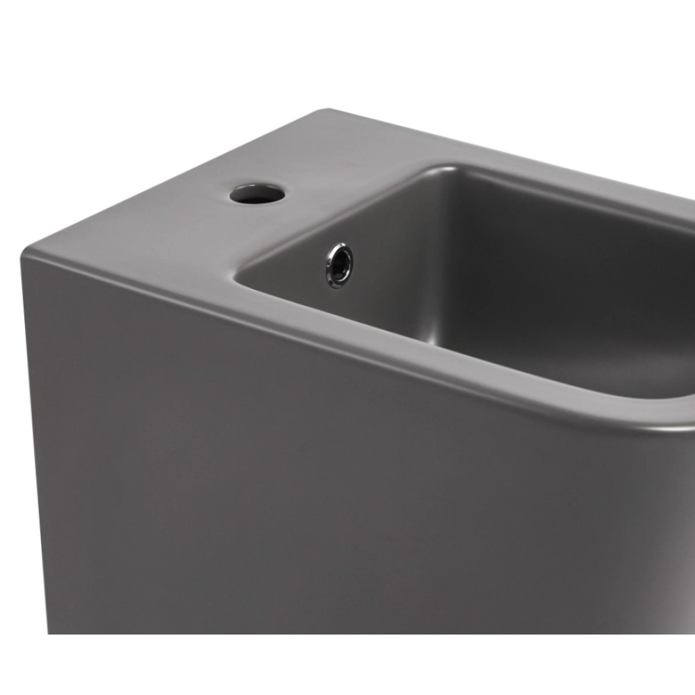 Биде подвесное Qtap Tern Anthracite QT17551303GAN