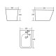 Біде підвісне Qtap Tern Stone grey QT17551303GSG