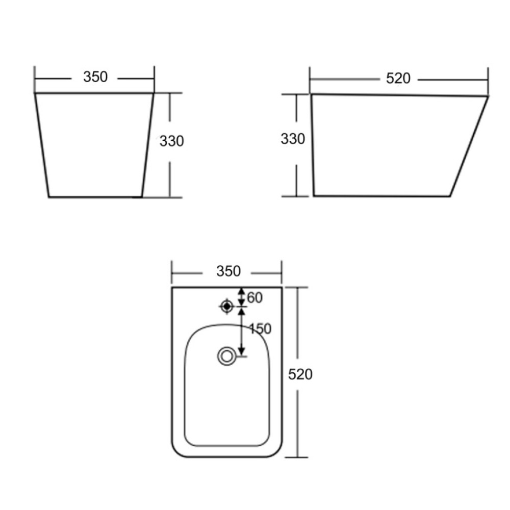 Биде подвесное Qtap Tern Marble QT17551303GMR