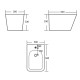 Биде подвесное Qtap Tern Marble QT17551303GMR