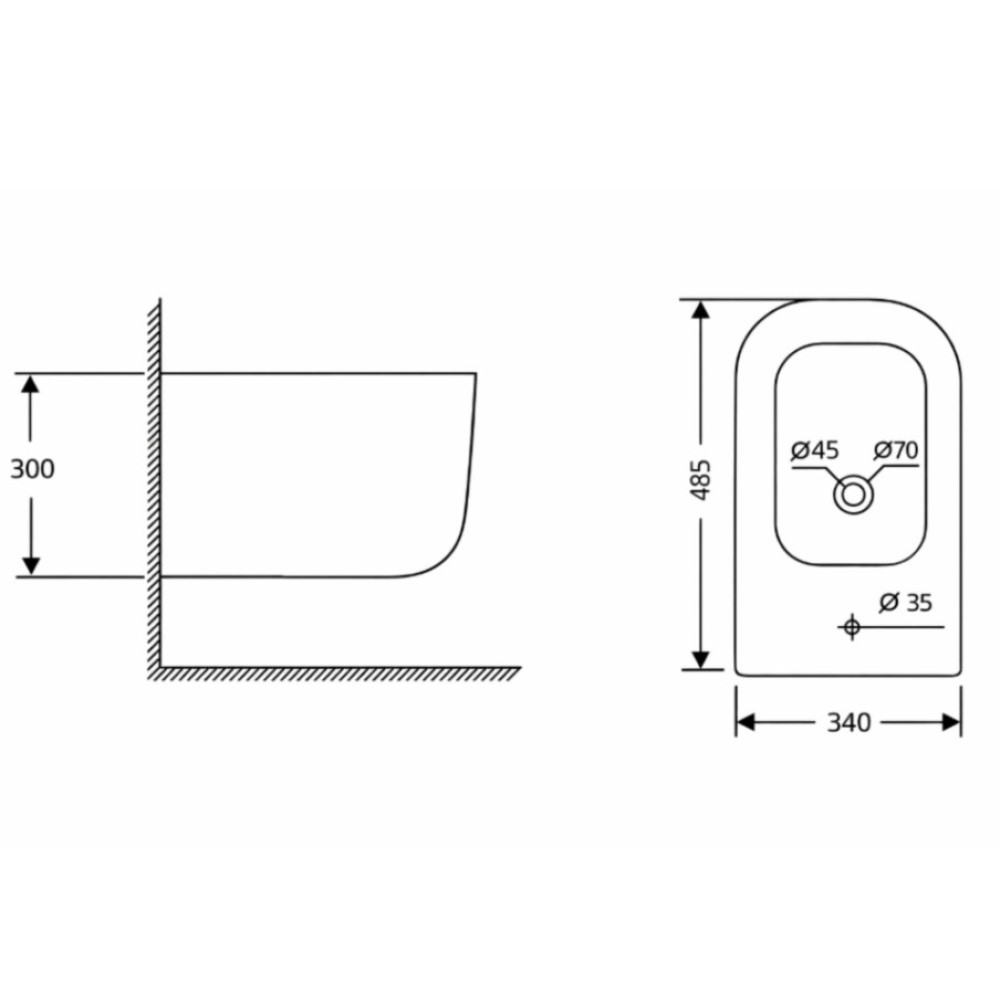 Біде підвісне Qtap Gemini White QTTAU28W49120