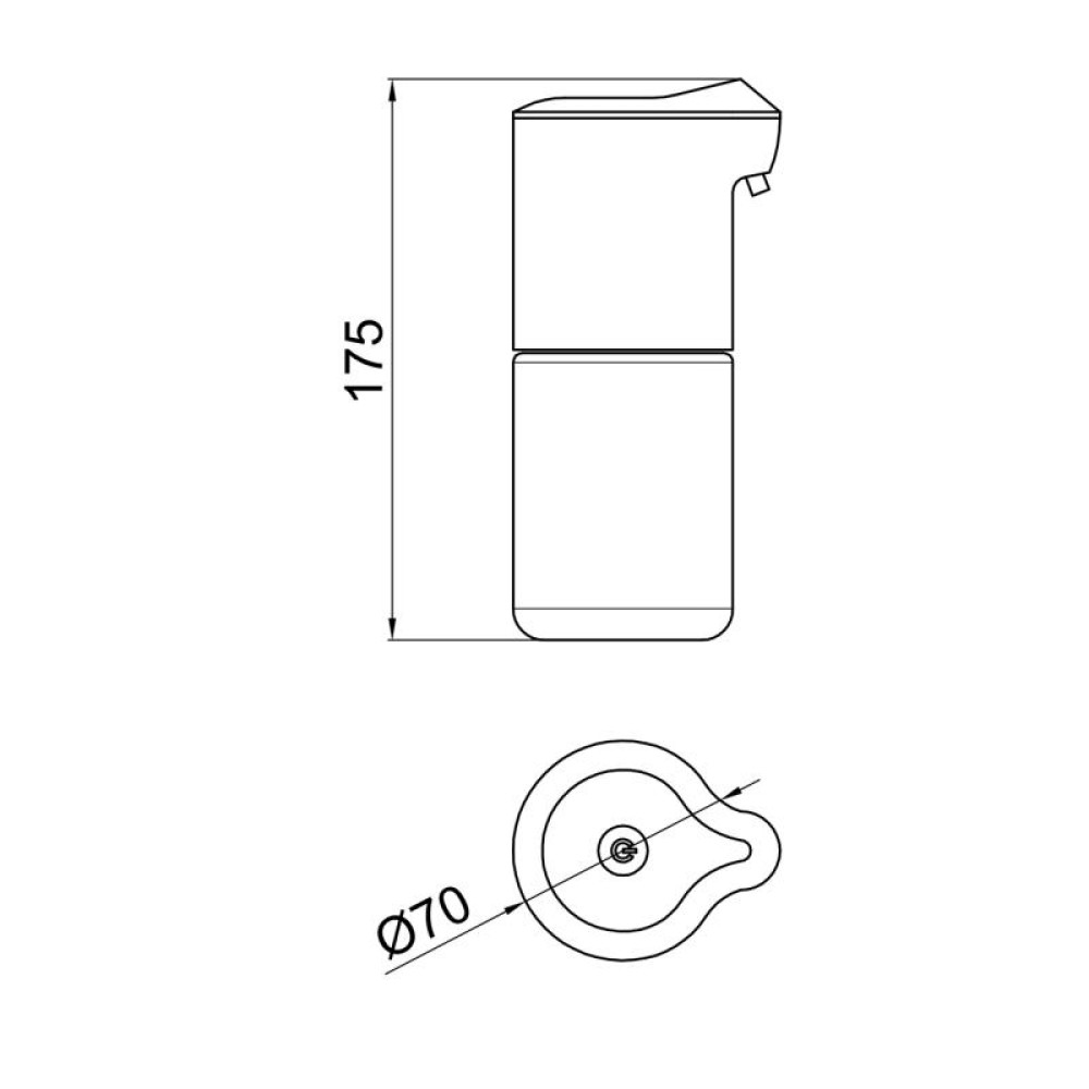 Дозатор для пінного мила Qtap Autodávkovač автоматичний 4,5V QT144WH42925 White
