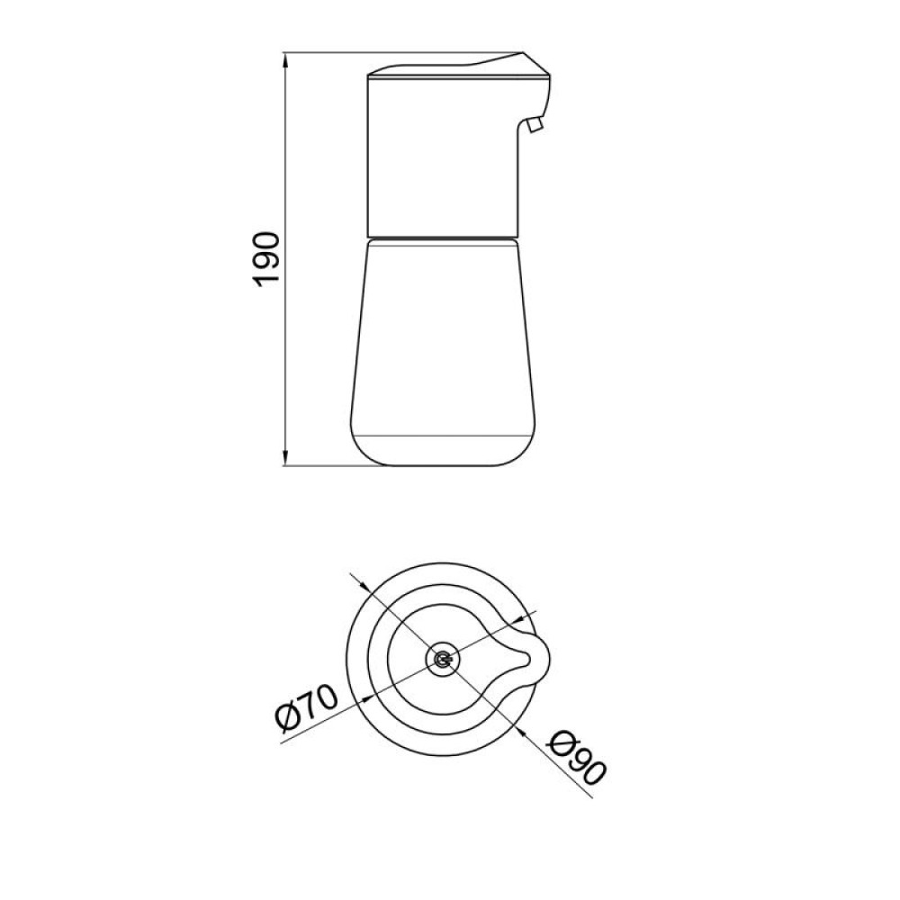 Дозатор для пінного мила Qtap Autodávkovač автоматичний 4,5V QT144WH42926 White