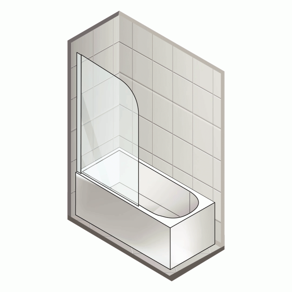 Шторка для ванни Qtap Standard CRM407513APL