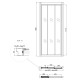 Душові двері в нішу Qtap Unifold CRM208.C4