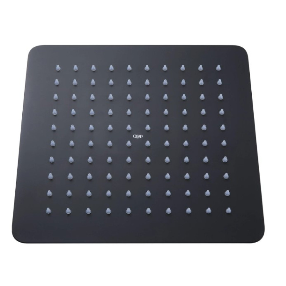 Душевая система универсальная Qtap Sloup Black Matt термостатическая с полкой QTSL57T105VNKBB
