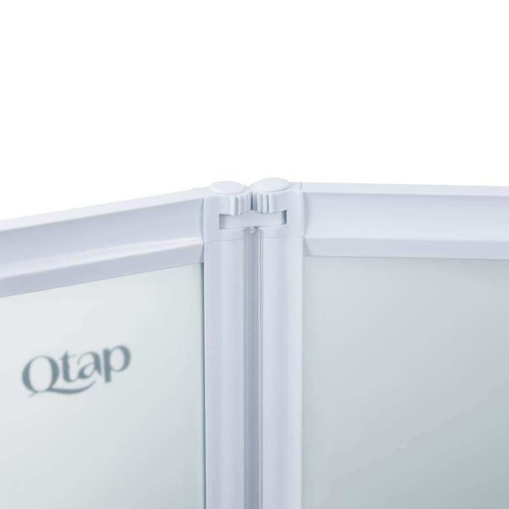 Штора на ванну Qtap Gemini WHI401214RP4 скло Pear 4 мм