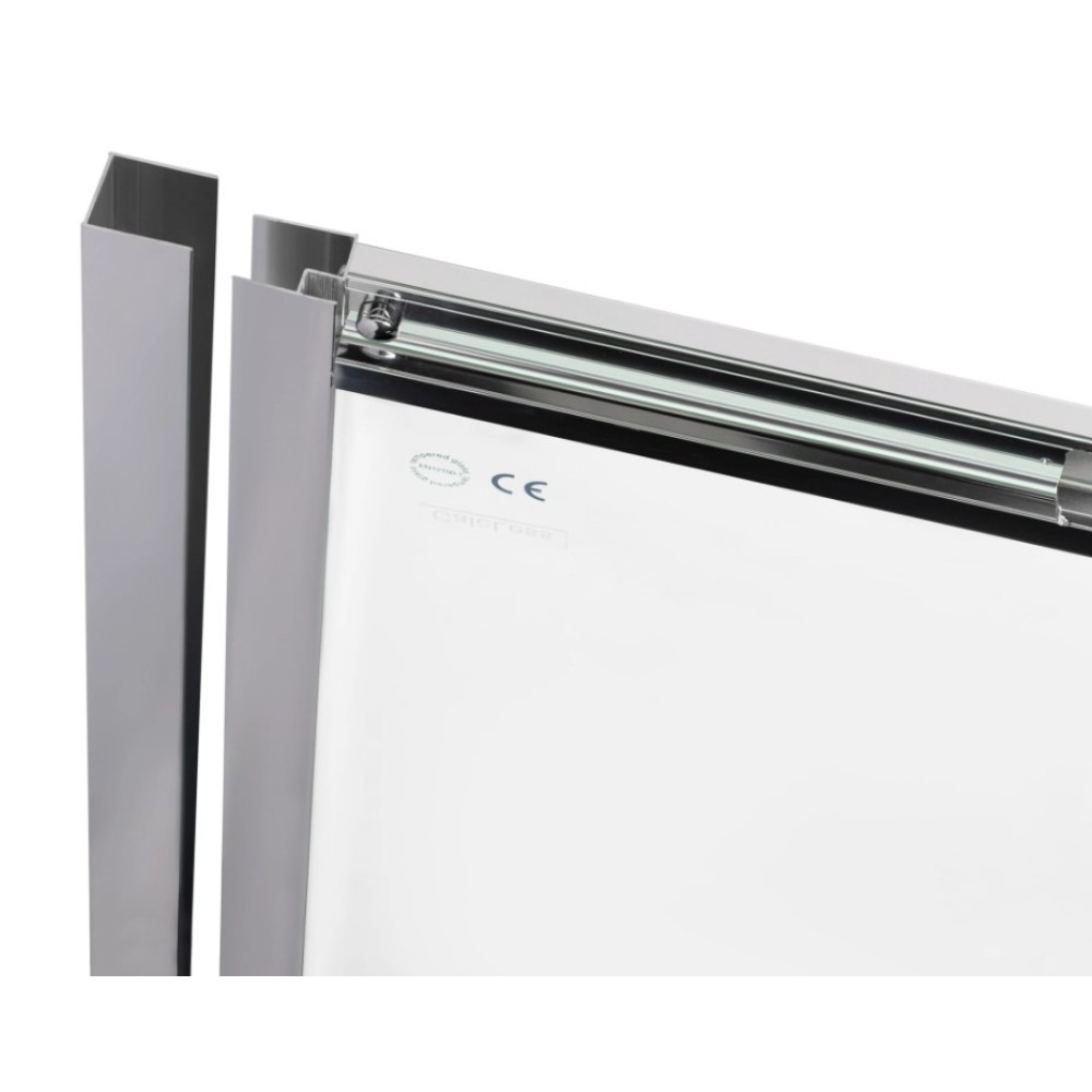 Душевые двери в нишу Qtap Taurus CRM209-1.C6 90-100x200 см, стекло Clear 6 мм, покрытие CalcLess (TAUCRM2091C6)