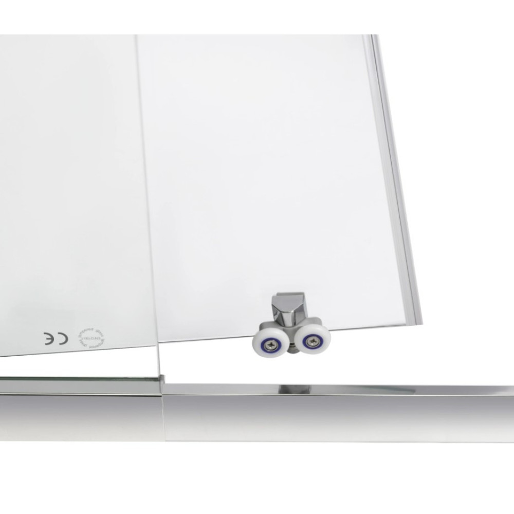 Душевые двери в нишу Qtap Taurus CRM209-1.C6 90-100x200 см, стекло Clear 6 мм, покрытие CalcLess (TAUCRM2091C6)