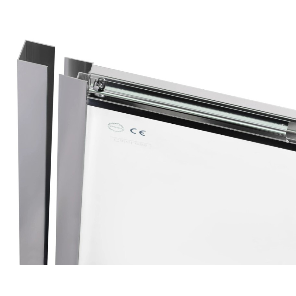 Душові двері в нішу Qtap Taurus CRM201-11.C6 110-120x200 см, скло Clear 6 мм, покриття CalcLess (TAUCRM201112C6)