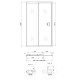 Душові двері в нішу Qtap Taurus CRM201-11.C6 110-120x200 см, скло Clear 6 мм, покриття CalcLess (TAUCRM201112C6)