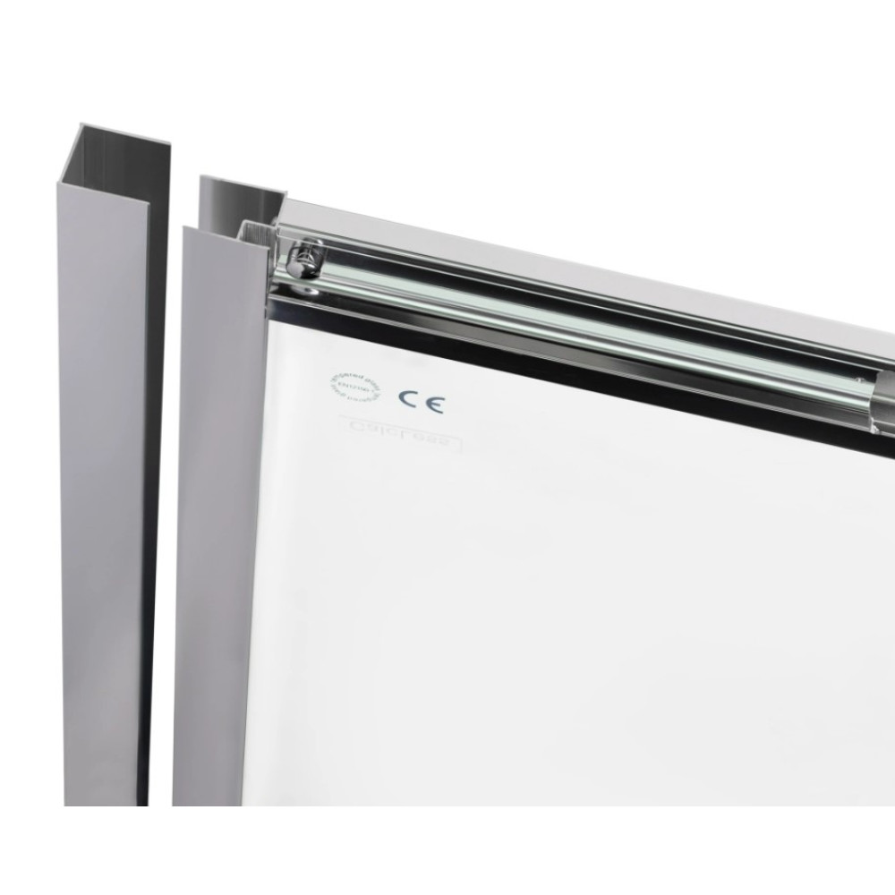 Душевые двери в нишу Qtap Taurus CRM2012-13.C6 120-130x200 см, стекло Clear 6 мм, покрытие CalcLess (TAUCRM201213C6)